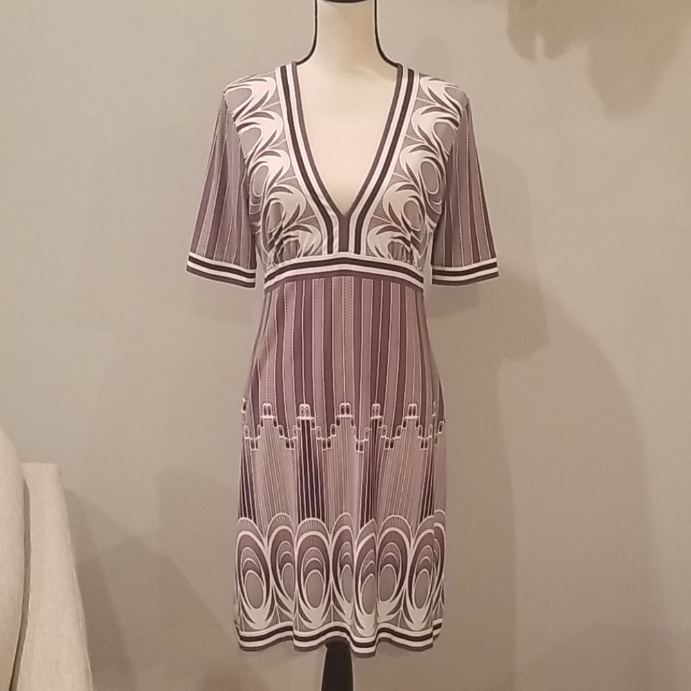BCBG MAXAZRIA geometric patterned dress
